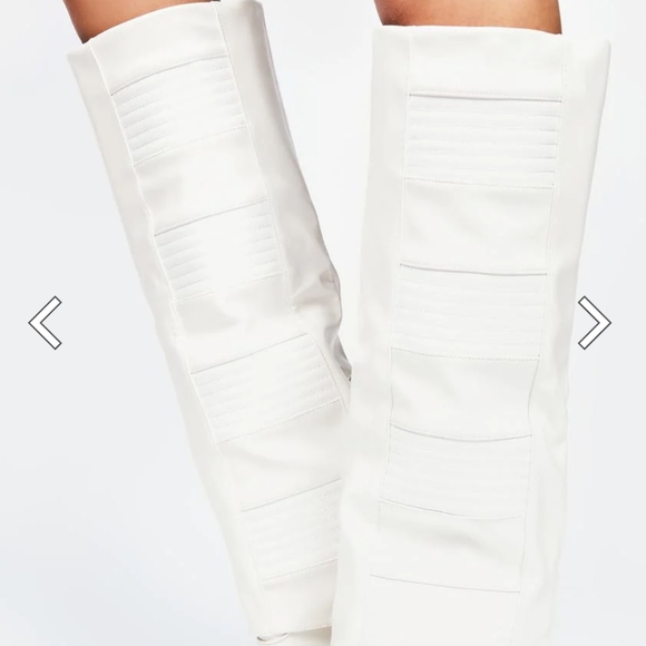 Azela Wang White Boots New 🆕 - Picture 5 of 8